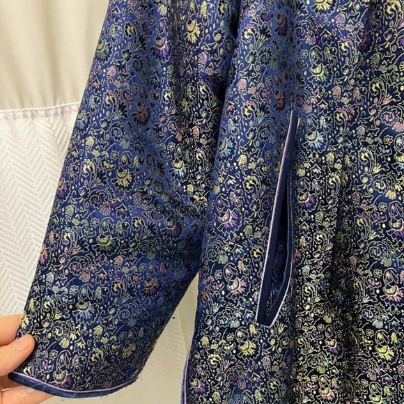 XL "Jinshicai" brand colourful shimmery unique paisley blazer - Picture 2 of 5